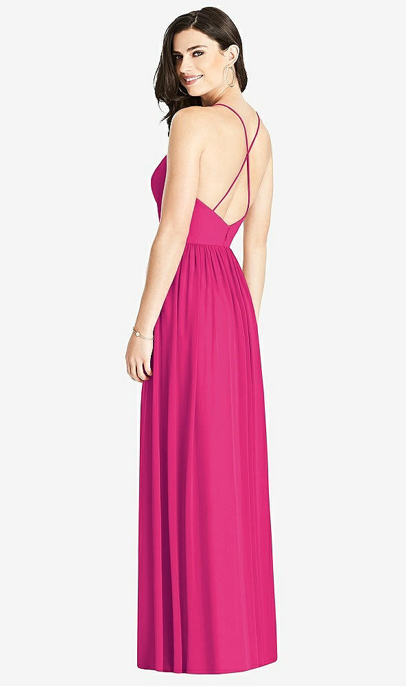 【STYLE: 3019】Criss Cross Strap Backless Maxi Dress【COLOR: Think Pink】