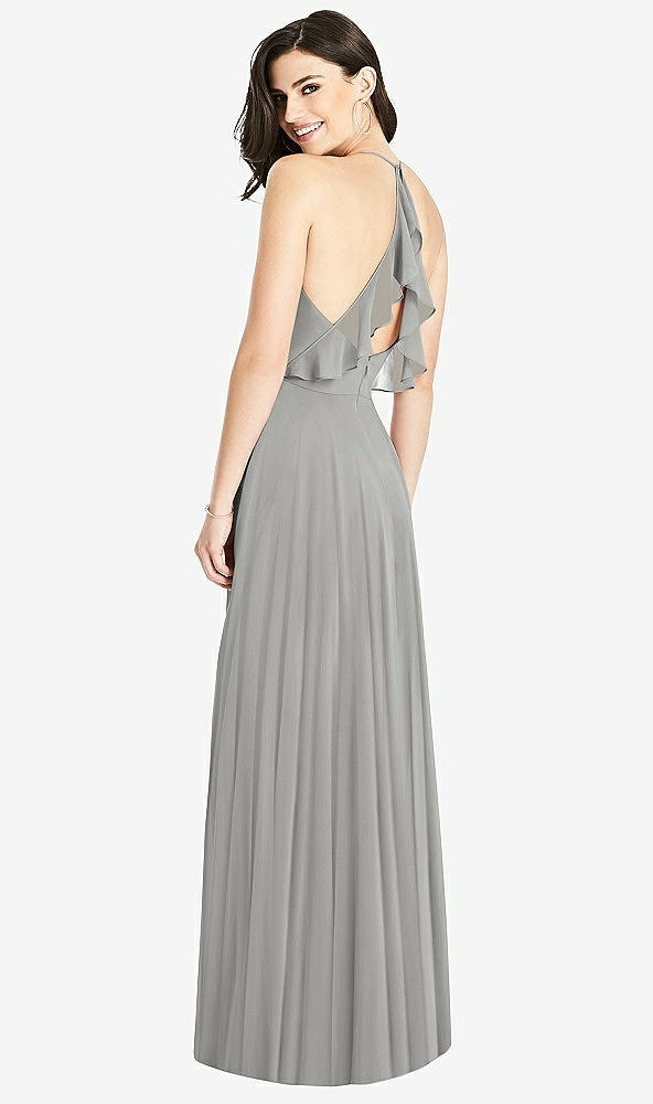 【STYLE: 3021】Ruffled Strap Cutout Wrap Maxi Dress【COLOR: Chelsea Gray】
