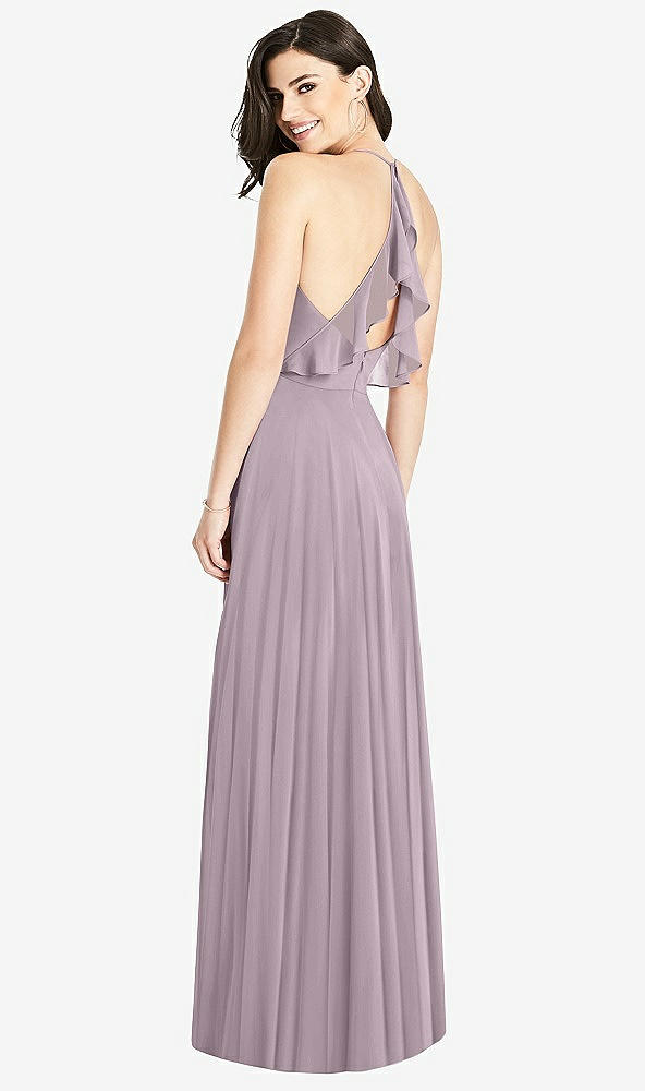 【NEW】【STYLE: 3021】フリル ストラップ カットアウト ラップ マキシ ドレス【COLOR: Lilac Dusk】【SIZE: 00-30W】