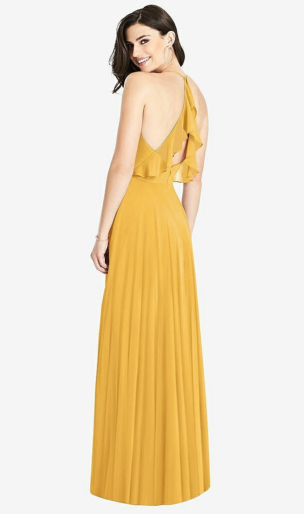【NEW】【STYLE: 3021】フリル ストラップ カットアウト ラップ マキシ ドレス【COLOR: NYC Yellow】【SIZE: 00-30W】