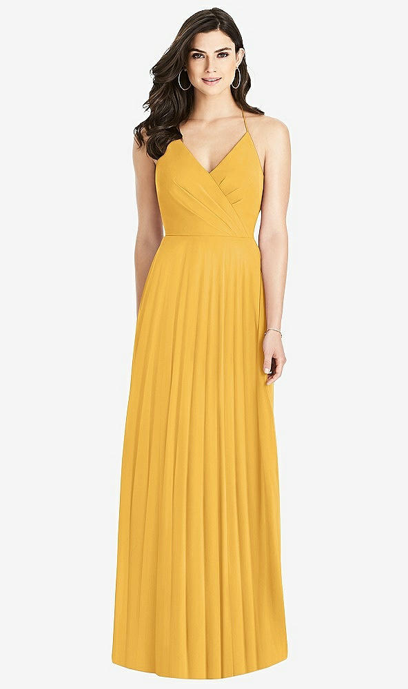 STYLE 3021 Ruffled Strap Cutout Wrap Maxi Dress COLOR NYC Yellow