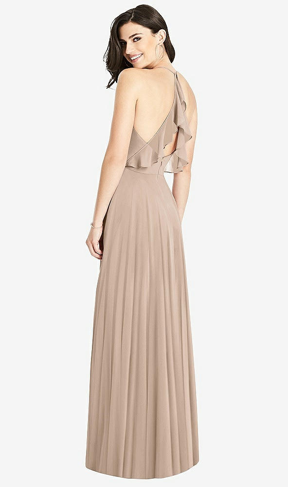 【STYLE: 3021】Ruffled Strap Cutout Wrap Maxi Dress【COLOR: Topaz】