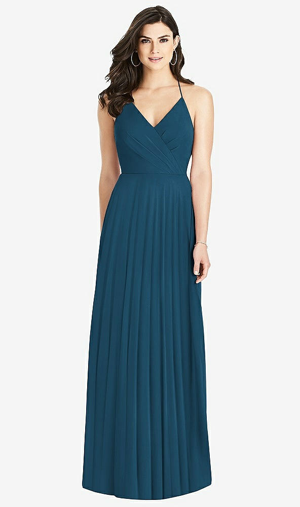 【STYLE: 3021】Ruffled Strap Cutout Wrap Maxi Dress【COLOR: Atlantic Blue】