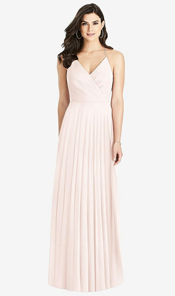 【STYLE: 3021】Ruffled Strap Cutout Wrap Maxi Dress【COLOR: Blush】
