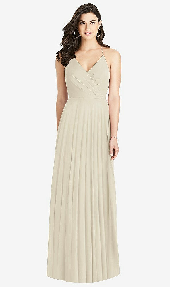 【NEW】【STYLE: 3021】フリル ストラップ カットアウト ラップ マキシ ドレス【COLOR: Champagne】【SIZE: 00-30W】