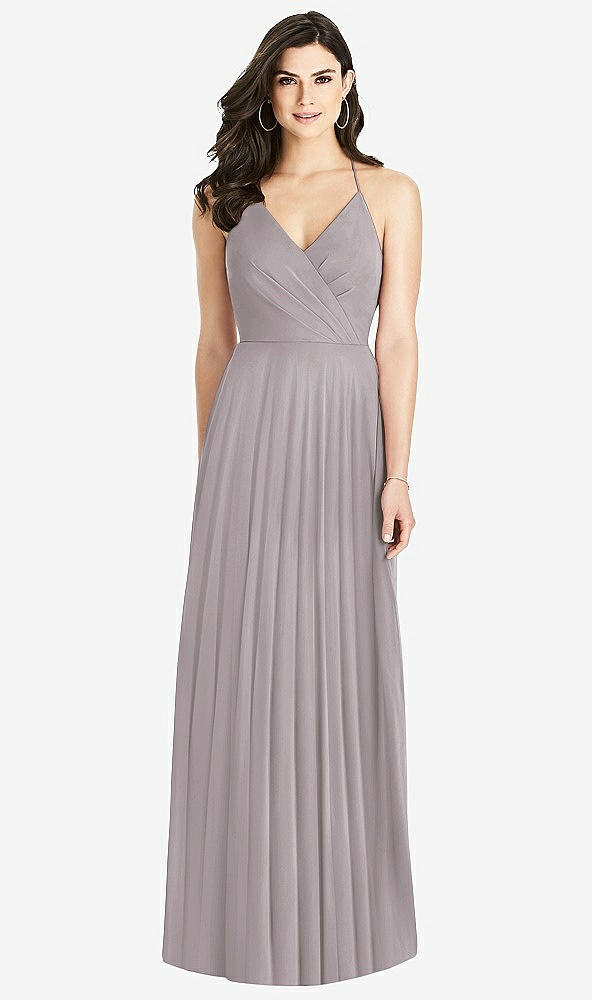 【STYLE: 3021】Ruffled Strap Cutout Wrap Maxi Dress【COLOR: Cashmere Gray】