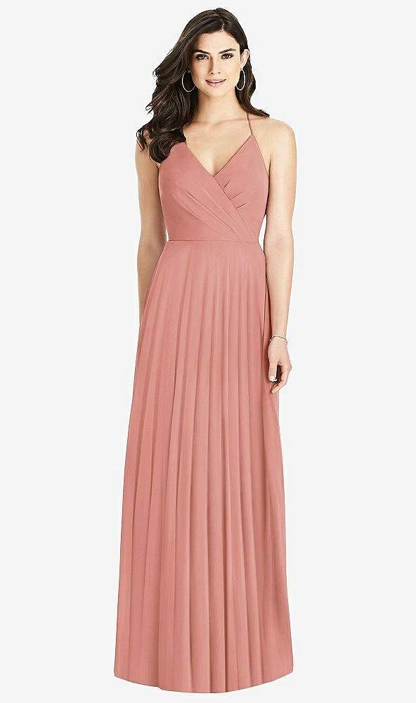 【STYLE: 3021】Ruffled Strap Cutout Wrap Maxi Dress【COLOR: Desert Rose】