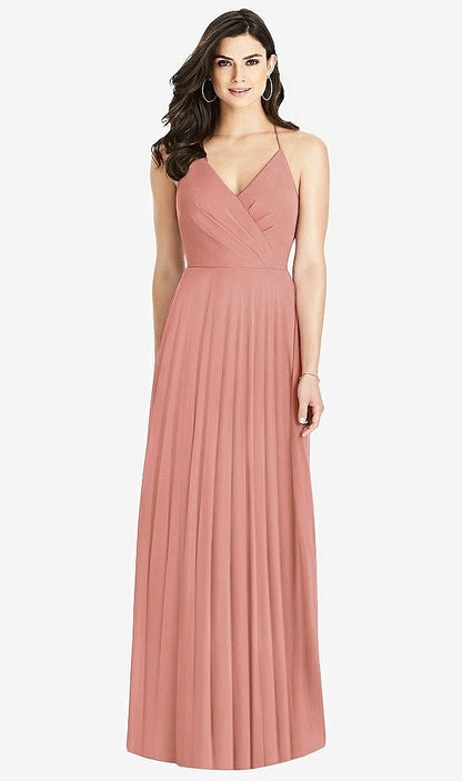 【STYLE: 3021】Ruffled Strap Cutout Wrap Maxi Dress【COLOR: Desert Rose】