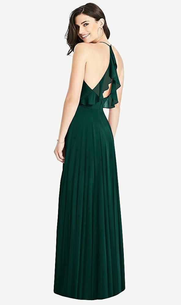 【STYLE: 3021】Ruffled Strap Cutout Wrap Maxi Dress【COLOR: Evergreen】