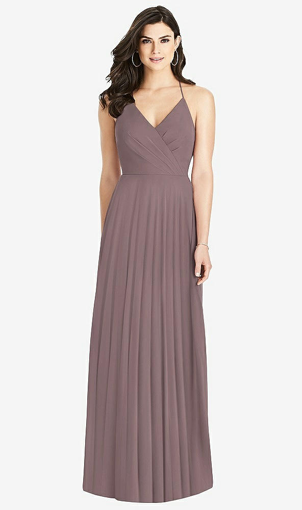 【STYLE: 3021】Ruffled Strap Cutout Wrap Maxi Dress【COLOR: French Truffle】