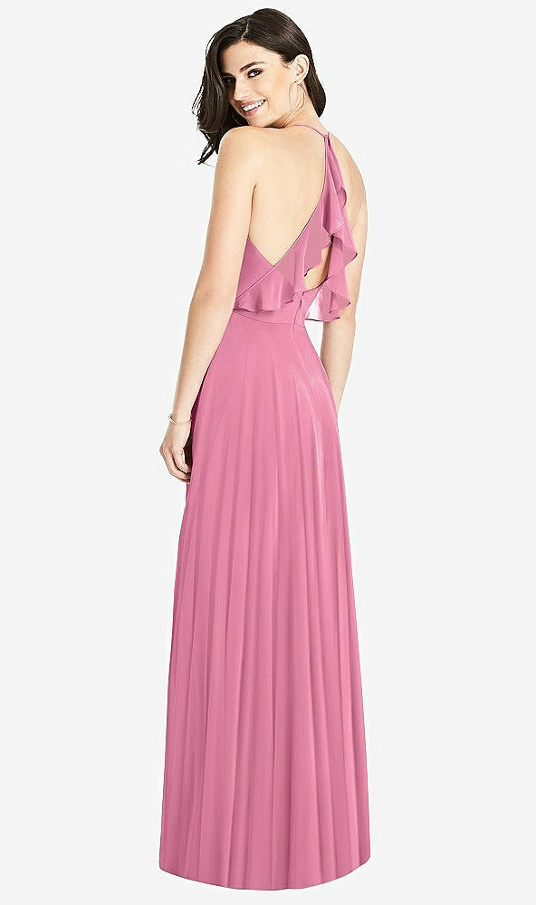 【STYLE: 3021】Ruffled Strap Cutout Wrap Maxi Dress【COLOR: Orchid Pink】
