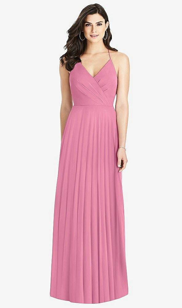 【STYLE: 3021】Ruffled Strap Cutout Wrap Maxi Dress【COLOR: Orchid Pink】