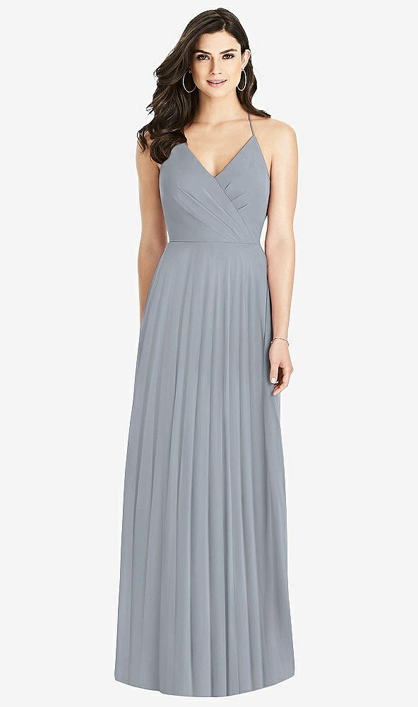 【STYLE: 3021】Ruffled Strap Cutout Wrap Maxi Dress【COLOR: Platinum】