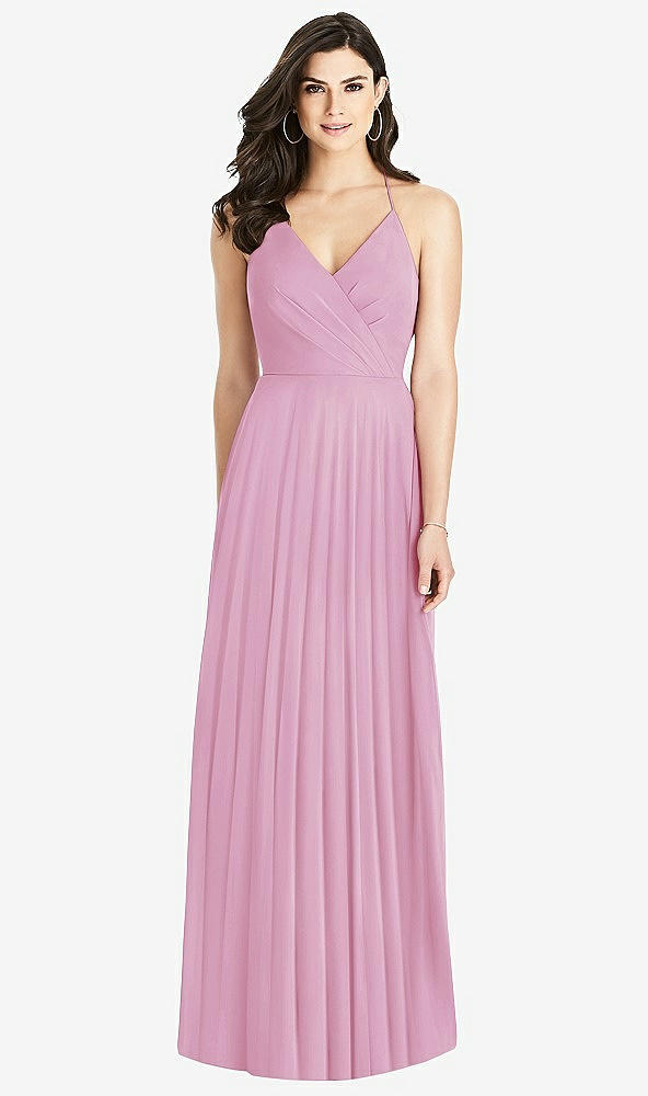 【STYLE: 3021】Ruffled Strap Cutout Wrap Maxi Dress【COLOR: Powder Pink】