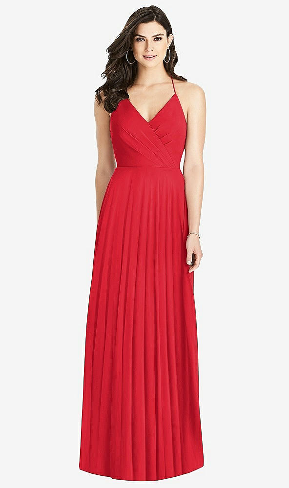 【STYLE: 3021】Ruffled Strap Cutout Wrap Maxi Dress【COLOR: Parisian Red】