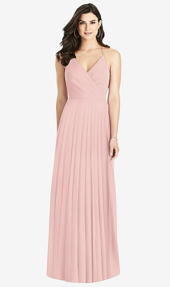 【STYLE: 3021】Ruffled Strap Cutout Wrap Maxi Dress【COLOR: Rose - PANTONE Rose Quartz】