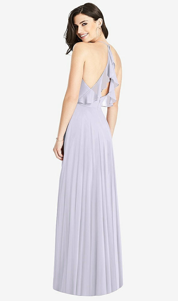 【STYLE: 3021】Ruffled Strap Cutout Wrap Maxi Dress【COLOR: Silver Dove】