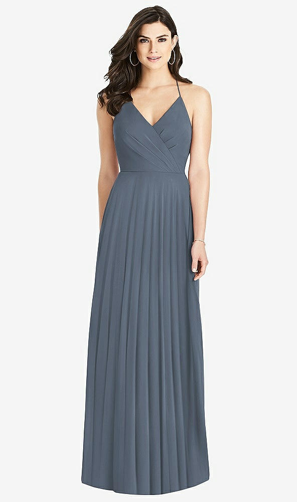 【STYLE: 3021】Ruffled Strap Cutout Wrap Maxi Dress【COLOR: Silverstone】