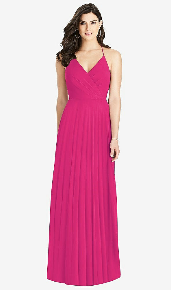 【STYLE: 3021】Ruffled Strap Cutout Wrap Maxi Dress【COLOR: Think Pink】