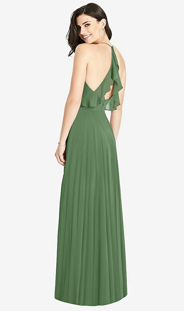 【STYLE: 3021】Ruffled Strap Cutout Wrap Maxi Dress【COLOR: Vineyard Green】