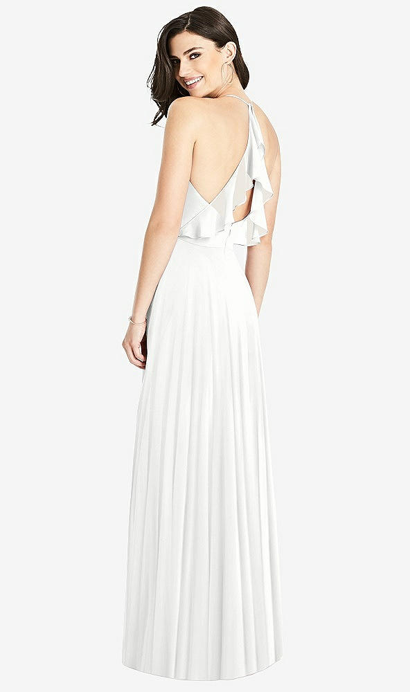 【STYLE: 3021】Ruffled Strap Cutout Wrap Maxi Dress【COLOR: White】