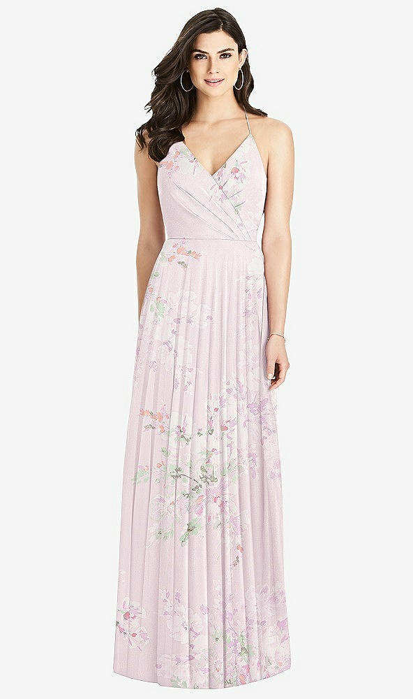 【STYLE: 3021】Ruffled Strap Cutout Wrap Maxi Dress【COLOR: Watercolor Print】