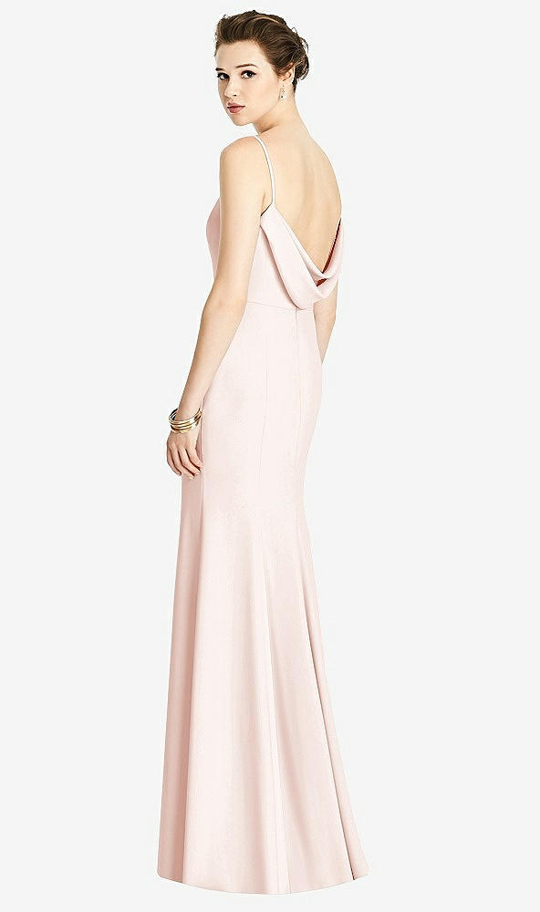 【NEW】【STYLE: 4535】Bateau-neck Open Cowl-Back トランペット ガウン【COLOR: Blush】【SIZE: 00-30W】