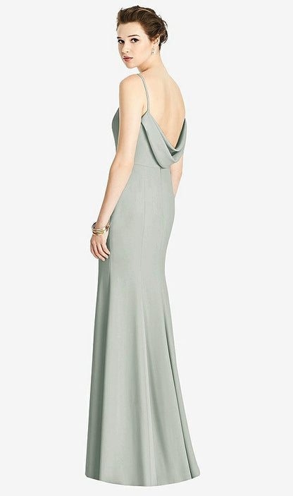 【NEW】【STYLE: 4535】Bateau-neck Open Cowl-Back トランペット ガウン【COLOR: Willow Green】【SIZE: 00-30W】