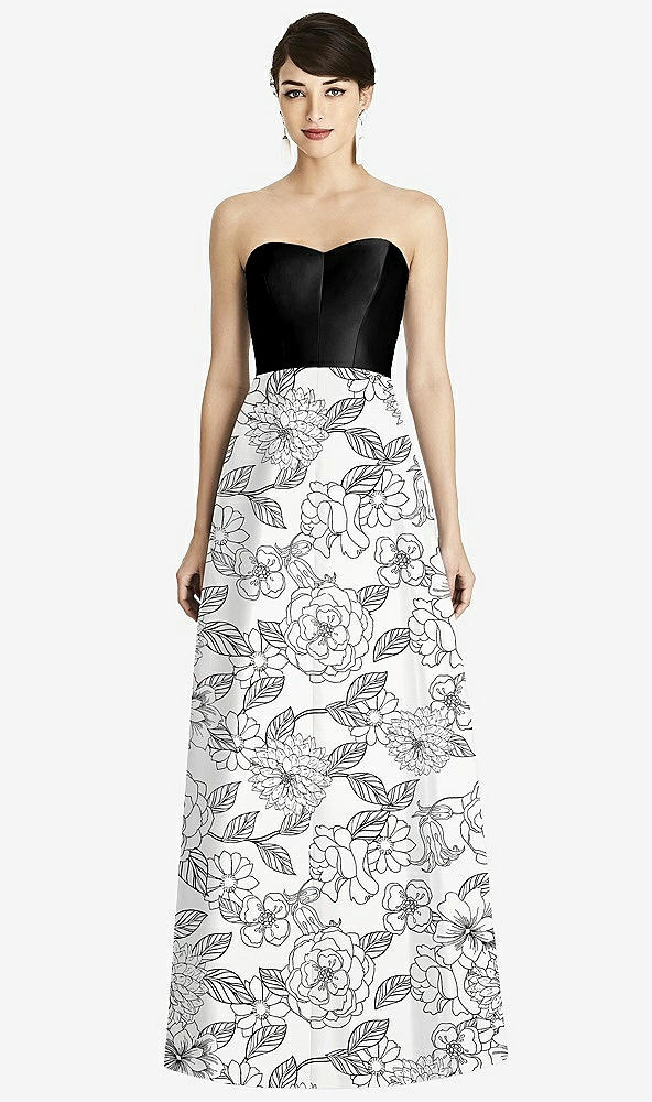 【STYLE: D749CP】Seamed Bodice Floral Skirt A-Line Dress with Pockets【COLOR: Botanica】