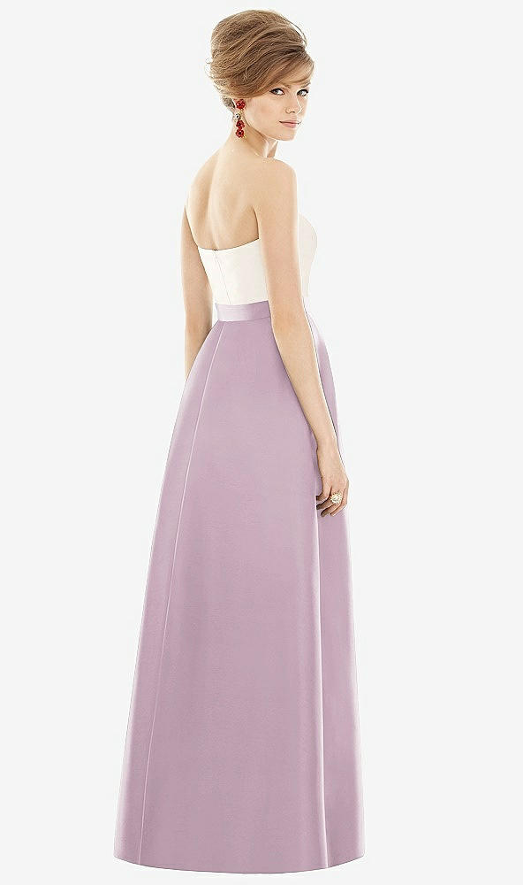 【STYLE: D755】Strapless Pleated Skirt Maxi Dress with Pockets【COLOR: Suede Rose &amp; Ivory】