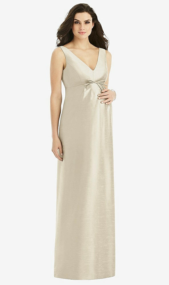 【NEW】【STYLE: M439】ノースリーブ サテン ツイル マタニティ ドレス【COLOR: Champagne】【SIZE: 00-30W】