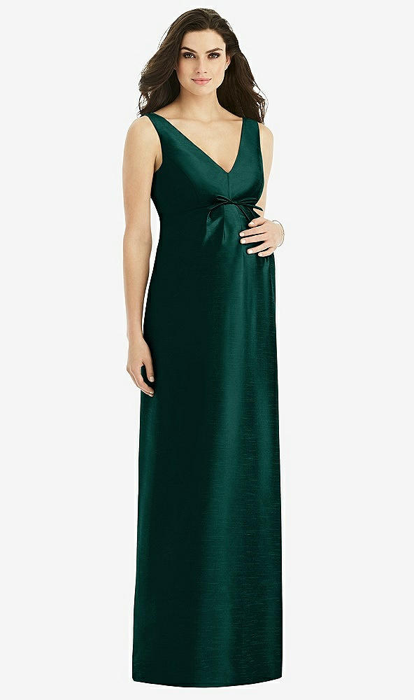 【NEW】【STYLE: M439】ノースリーブ サテン ツイル マタニティ ドレス【COLOR: Evergreen】【SIZE: 00-30W】