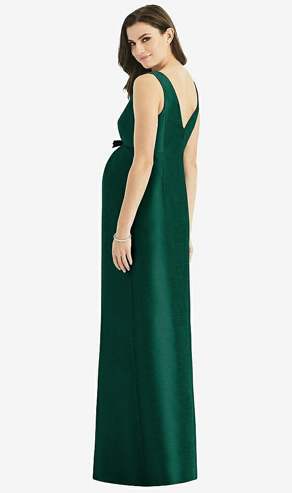 【NEW】【STYLE: M439】ノースリーブ サテン ツイル マタニティ ドレス【COLOR: Hunter Green】【SIZE: 00-30W】