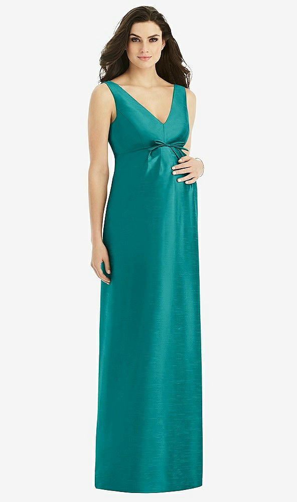 【NEW】【STYLE: M439】ノースリーブ サテン ツイル マタニティ ドレス【COLOR: Jade】【SIZE: 00-30W】