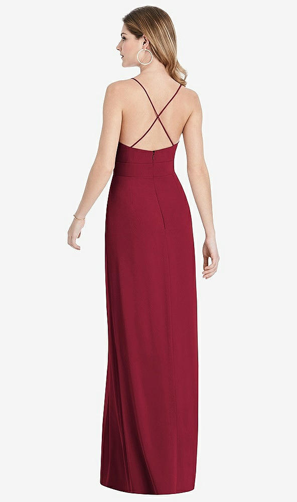 【NEW】【STYLE: 1514】プリーツ スカート クレープ マキシ ドレス ポケット付き【COLOR: Burgundy】【SIZE: 00-30W】