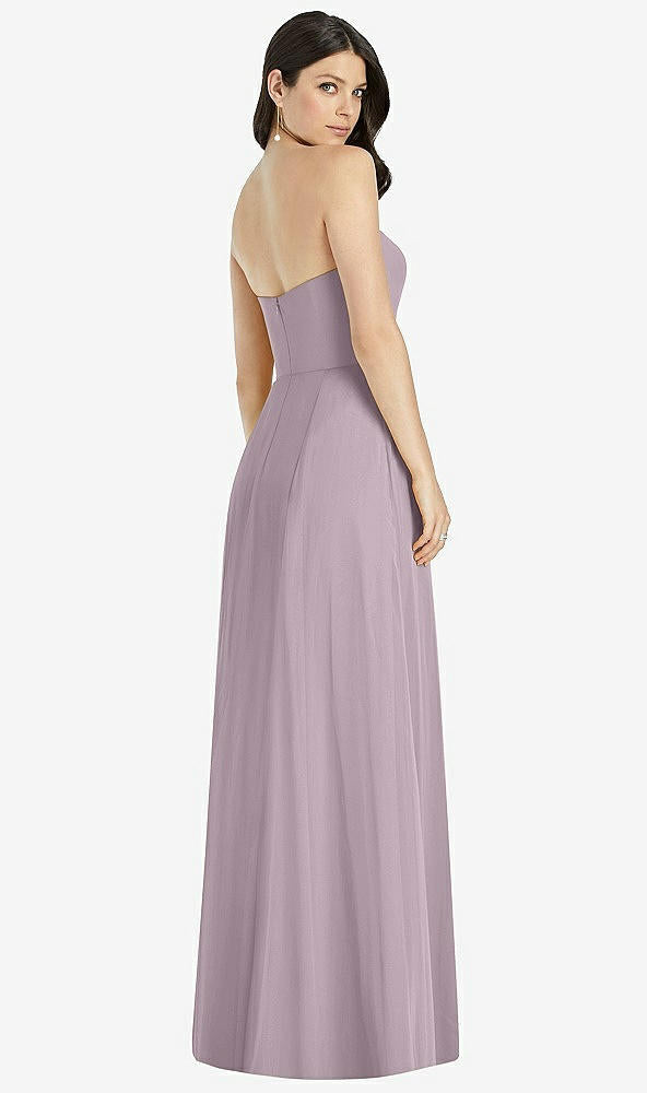 【NEW】【STYLE: 3041】ストラップレス ノッチ シフォン マキシ ドレス【COLOR: Lilac Dusk】【SIZE: 00-30W】