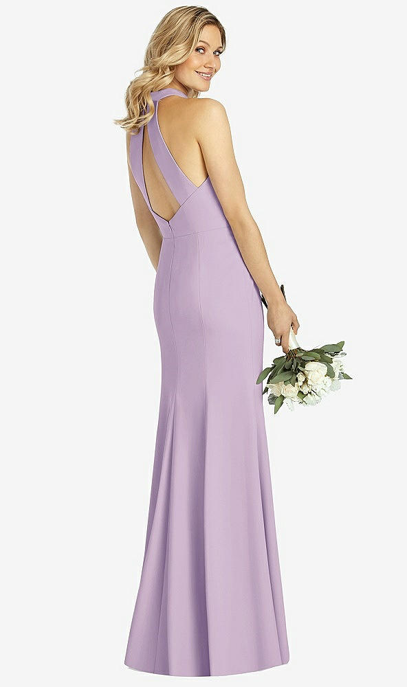 【NEW】【STYLE: 6808】ハイネック カットアウト ホルター トランペット ガウン【COLOR: Pale Purple】【SIZE: 00-30W】