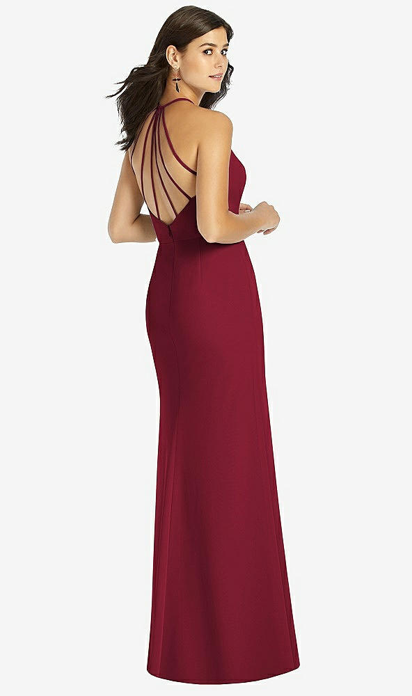 【STYLE: TH004】Sunburst Strap Back Mermaid Dress【COLOR: Burgundy】