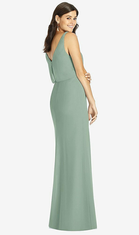 【STYLE: TH006】Blouson Bodice Mermaid Dress with Front Slit【COLOR: Seagrass】