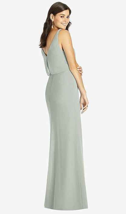 【STYLE: TH006】Blouson Bodice Mermaid Dress with Front Slit【COLOR: Willow Green】