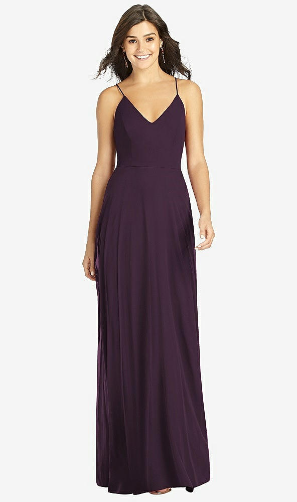 【NEW】【STYLE: TH007】クロス クロス 背面 a-line maxi ドレス【COLOR: Aubergine】【SIZE: 00-30W】