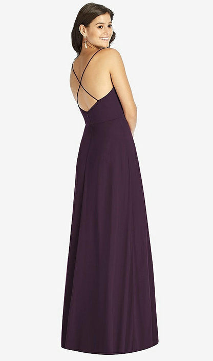 【NEW】【STYLE: TH007】クロス クロス 背面 a-line maxi ドレス【COLOR: Aubergine】【SIZE: 00-30W】