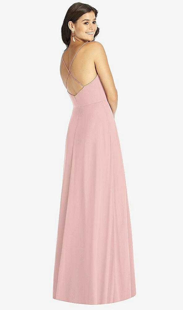 【NEW】【STYLE: TH007】クロス クロス 背面 a-line maxi ドレス【COLOR: Rose - PANTONE Rose Quartz】【SIZE: 00-30W】