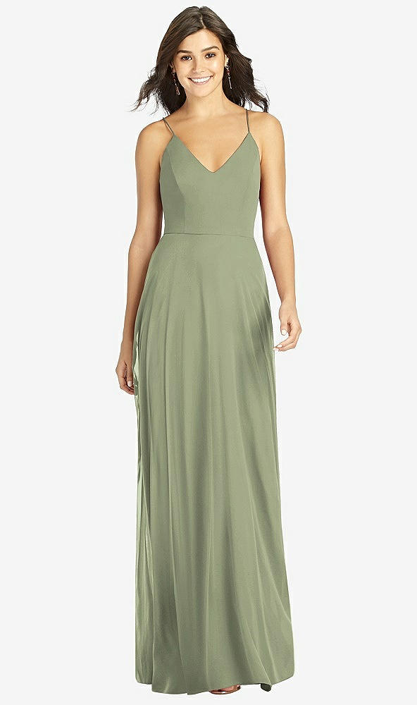 【STYLE: TH007】Criss Cross Back A-Line Maxi Dress【COLOR: Sage】
