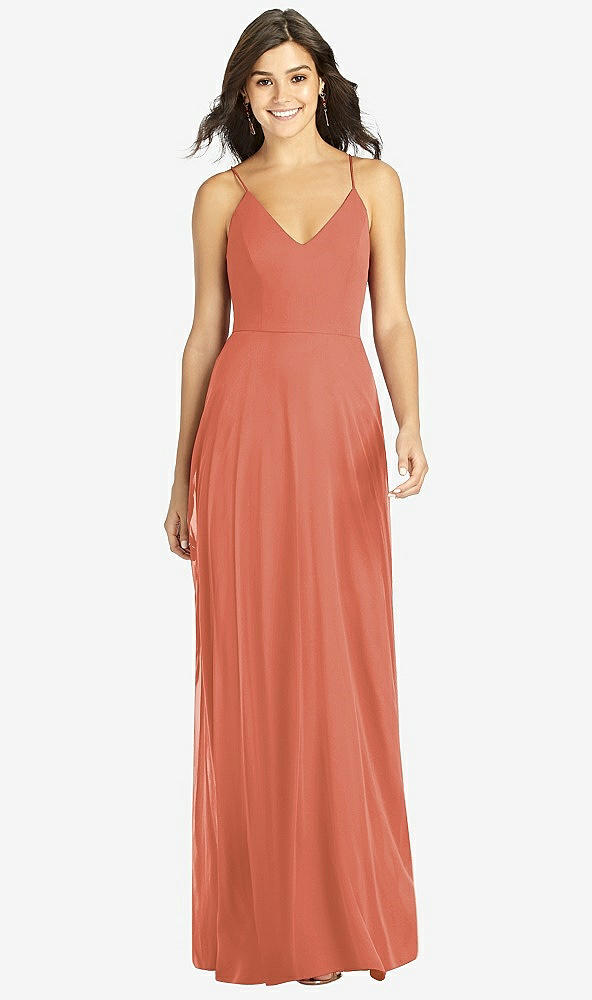 【NEW】【STYLE: TH007】クロス クロス 背面 a-line maxi ドレス【COLOR: Terracotta Copper】【SIZE: 00-30W】