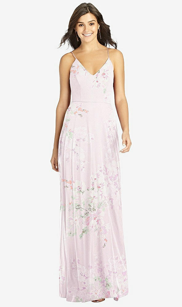 【STYLE: TH007】Criss Cross Back A-Line Maxi Dress【COLOR: Watercolor Print】