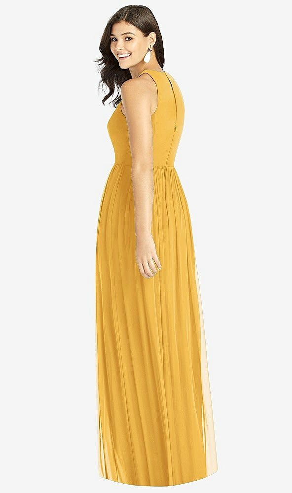 【NEW】【STYLE: TH008】Shirred スカート 宝石 首 ホルター ドレス 前面 スリット【COLOR: NYC Yellow】【SIZE: 00-30W】