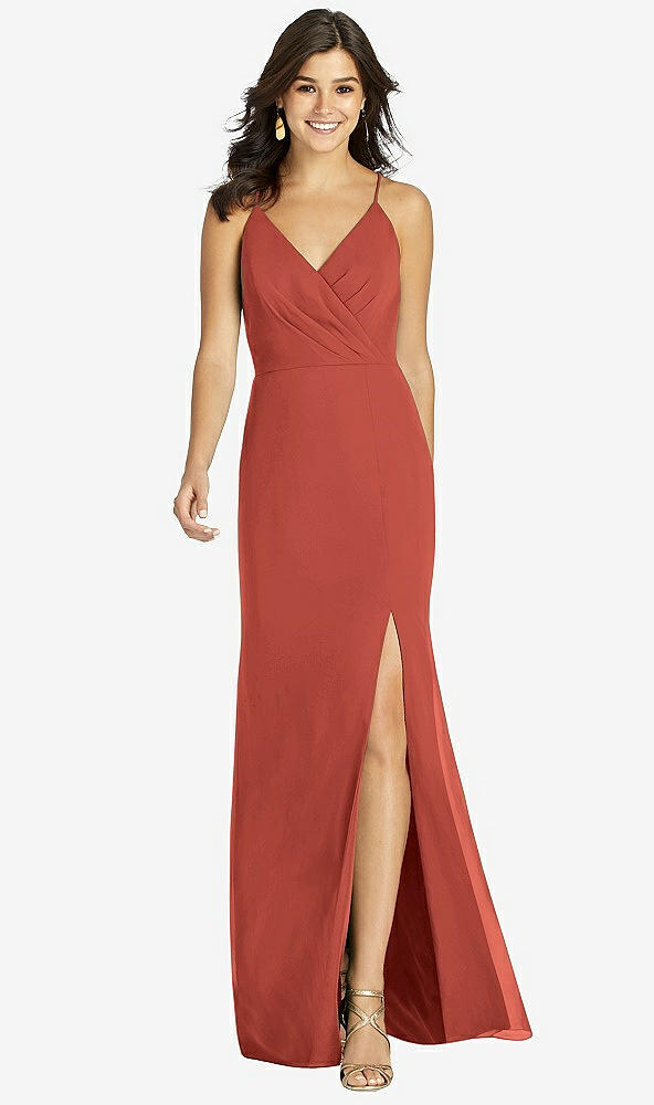 【STYLE: TH009】Criss Cross Back Mermaid Wrap Dress【COLOR: Amber Sunset】