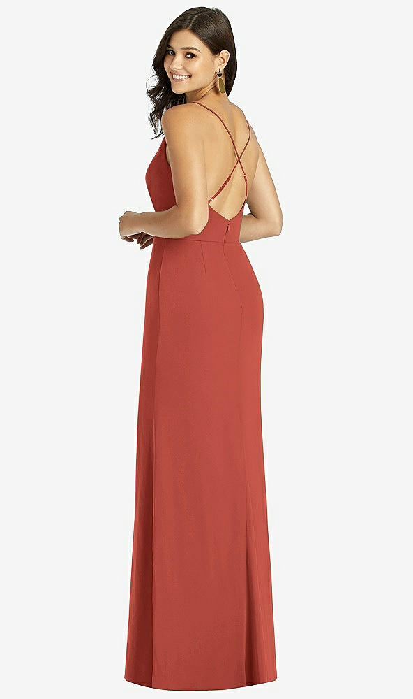 【STYLE: TH009】Criss Cross Back Mermaid Wrap Dress【COLOR: Amber Sunset】