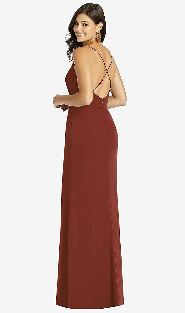 【STYLE: TH009】Criss Cross Back Mermaid Wrap Dress【COLOR: Auburn Moon】